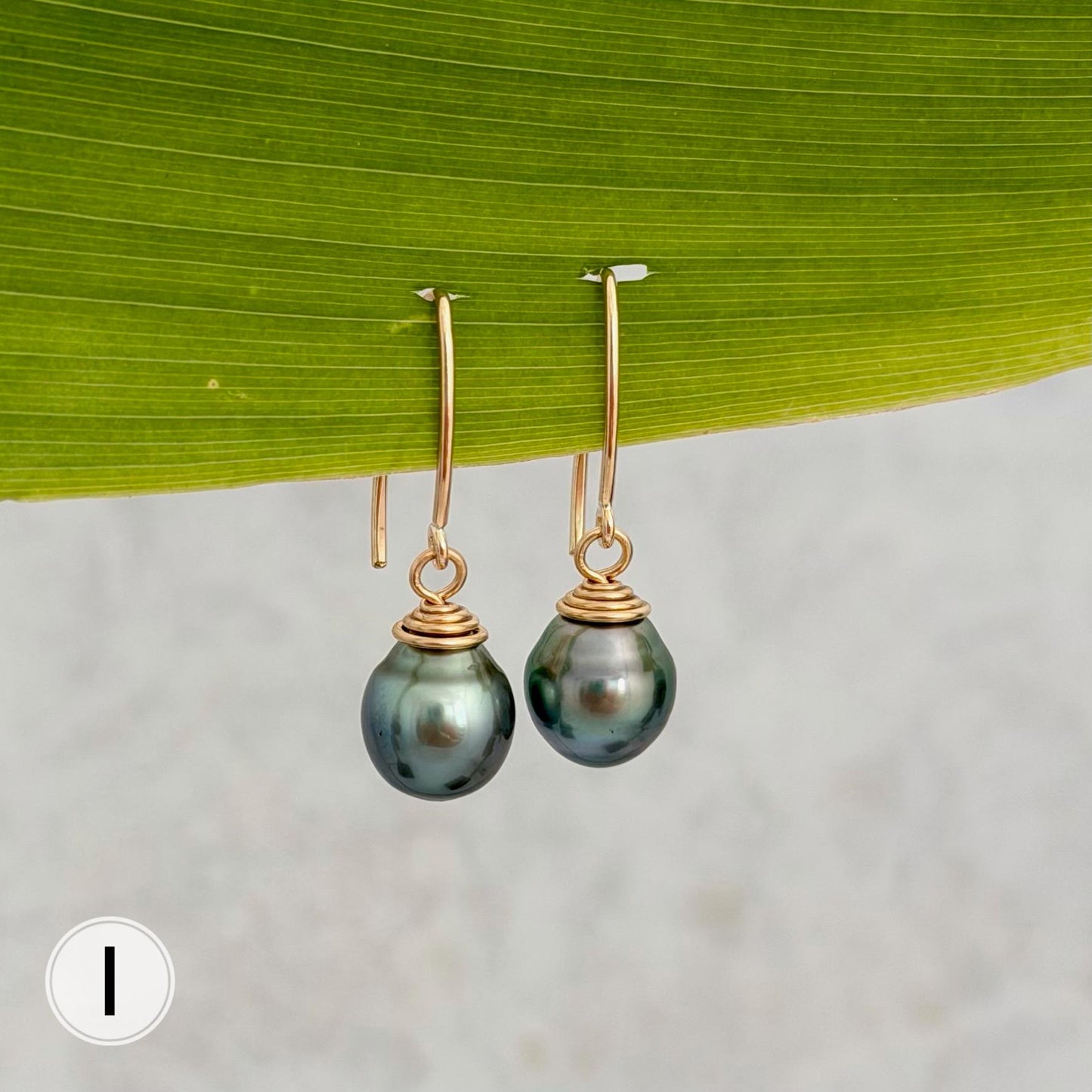 Tahitian Pearl Dangle Earrings • Gold filled or sterling silver hooks • Marquise Style