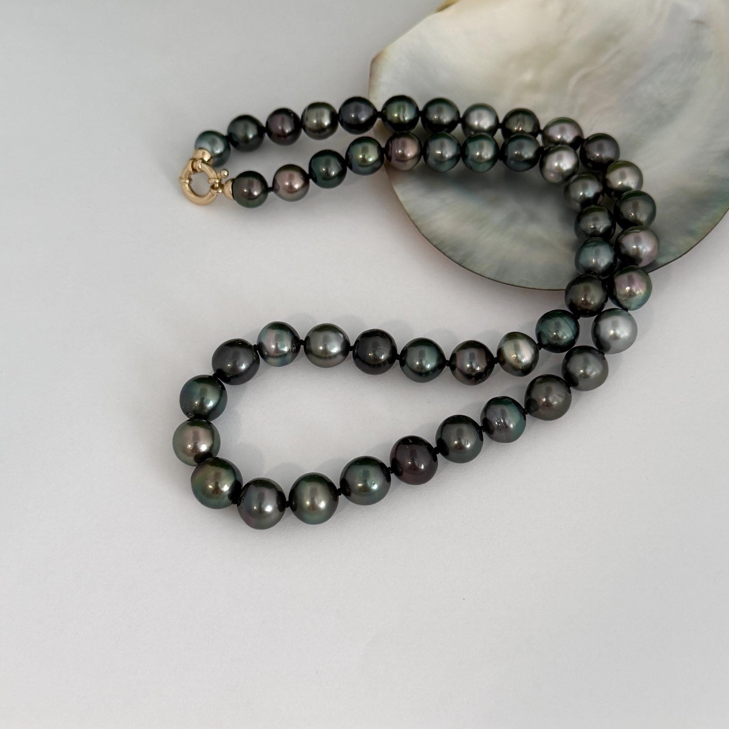 Tahitian Pearl Necklace • Dark Multicolor Strand • Handmade in Hawaii Jewelry • Luxurious Choker