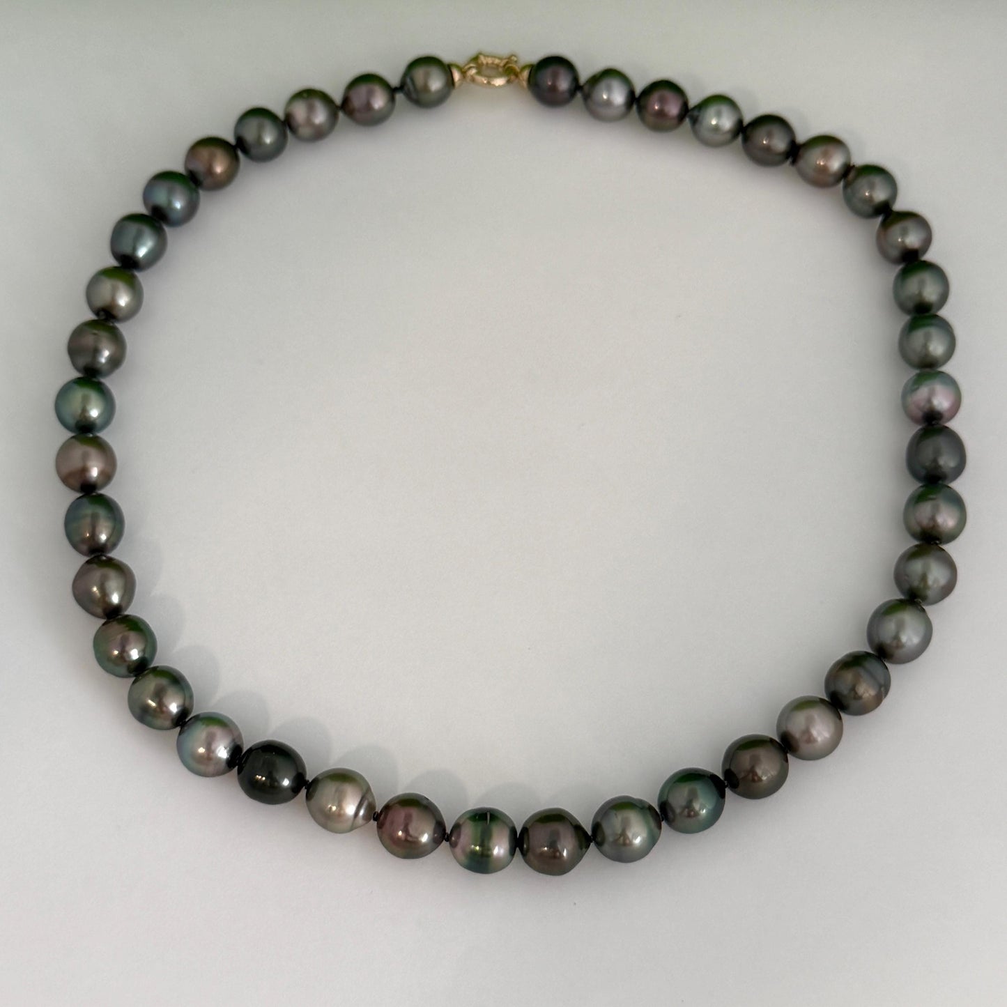 Tahitian Pearl Necklace • Dark Multicolor Strand • Handmade in Hawaii Jewelry • Luxurious Choker