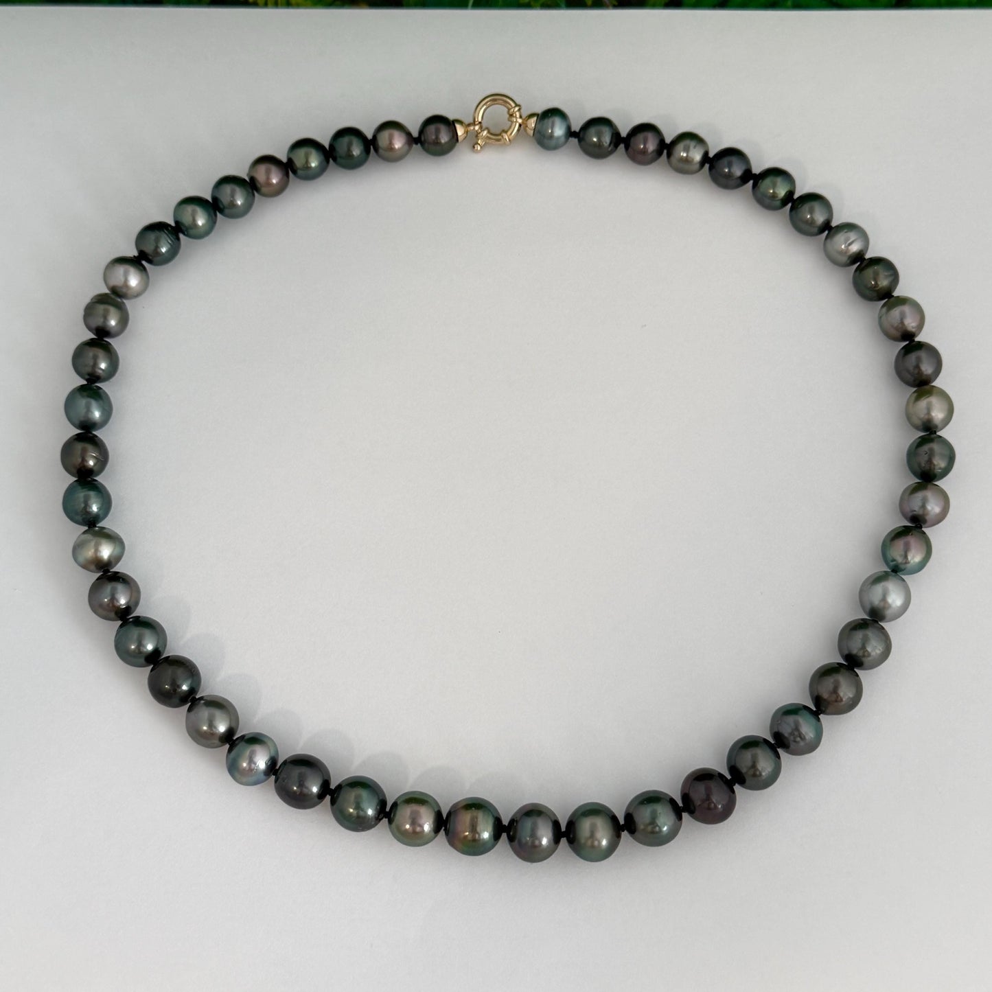 Tahitian Pearl Necklace • Dark Multicolor Strand • Handmade in Hawaii Jewelry • Luxurious Choker