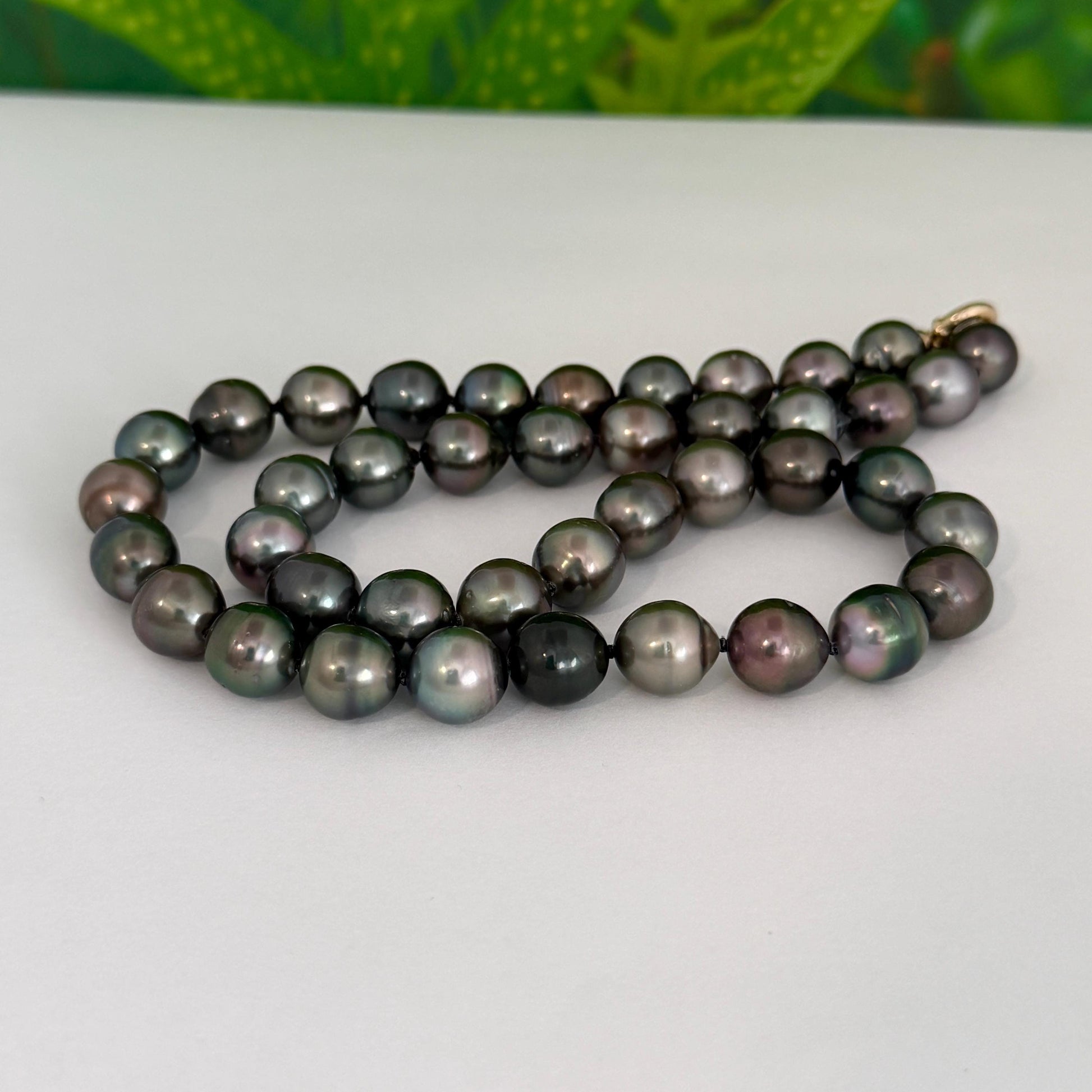 Tahitian Pearl Necklace • Dark Multicolor Strand • Handmade in Hawaii Jewelry • Luxurious Choker