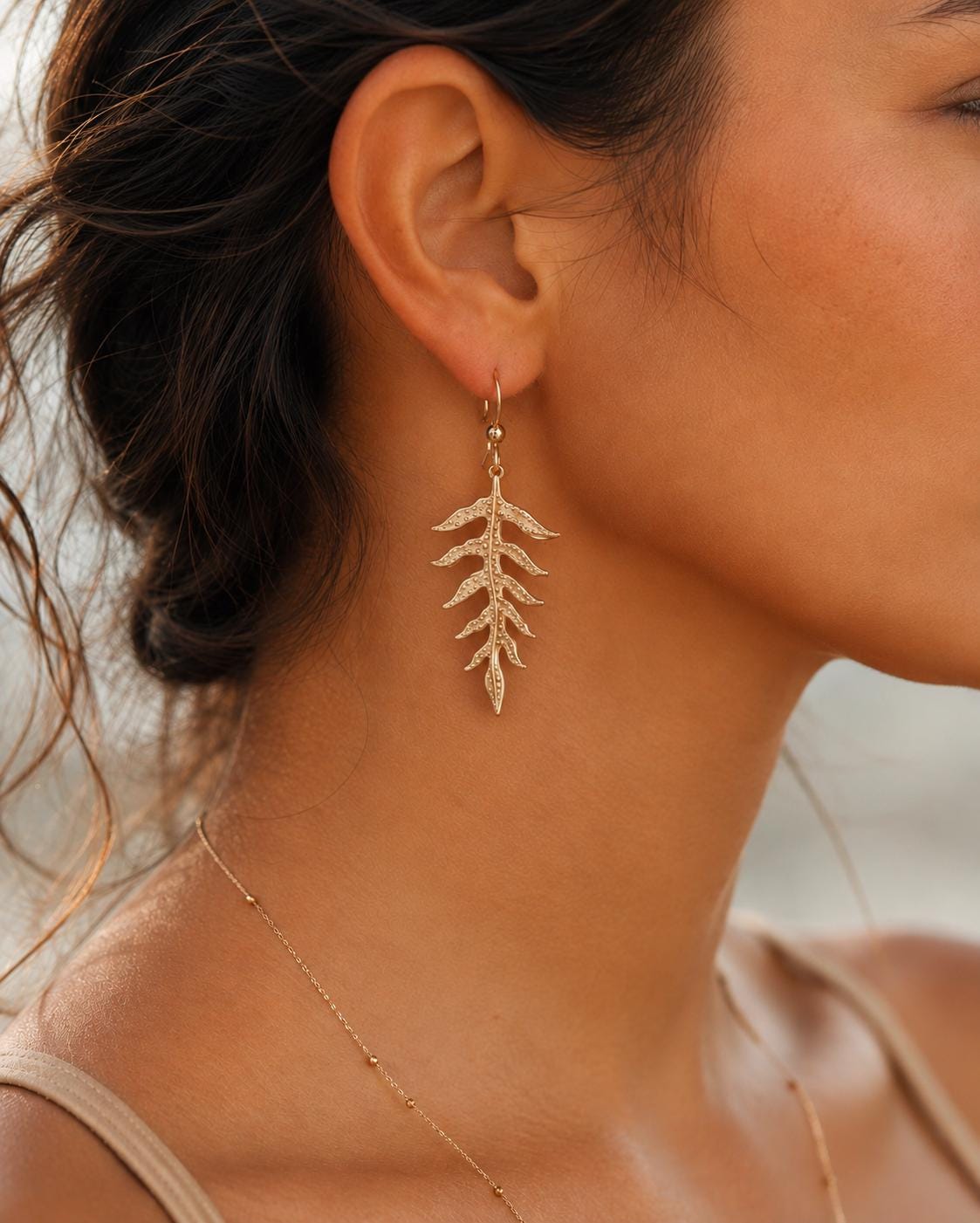 Laua’e Dangle Earrings • Hawaiian jewelry • Tropical Fern