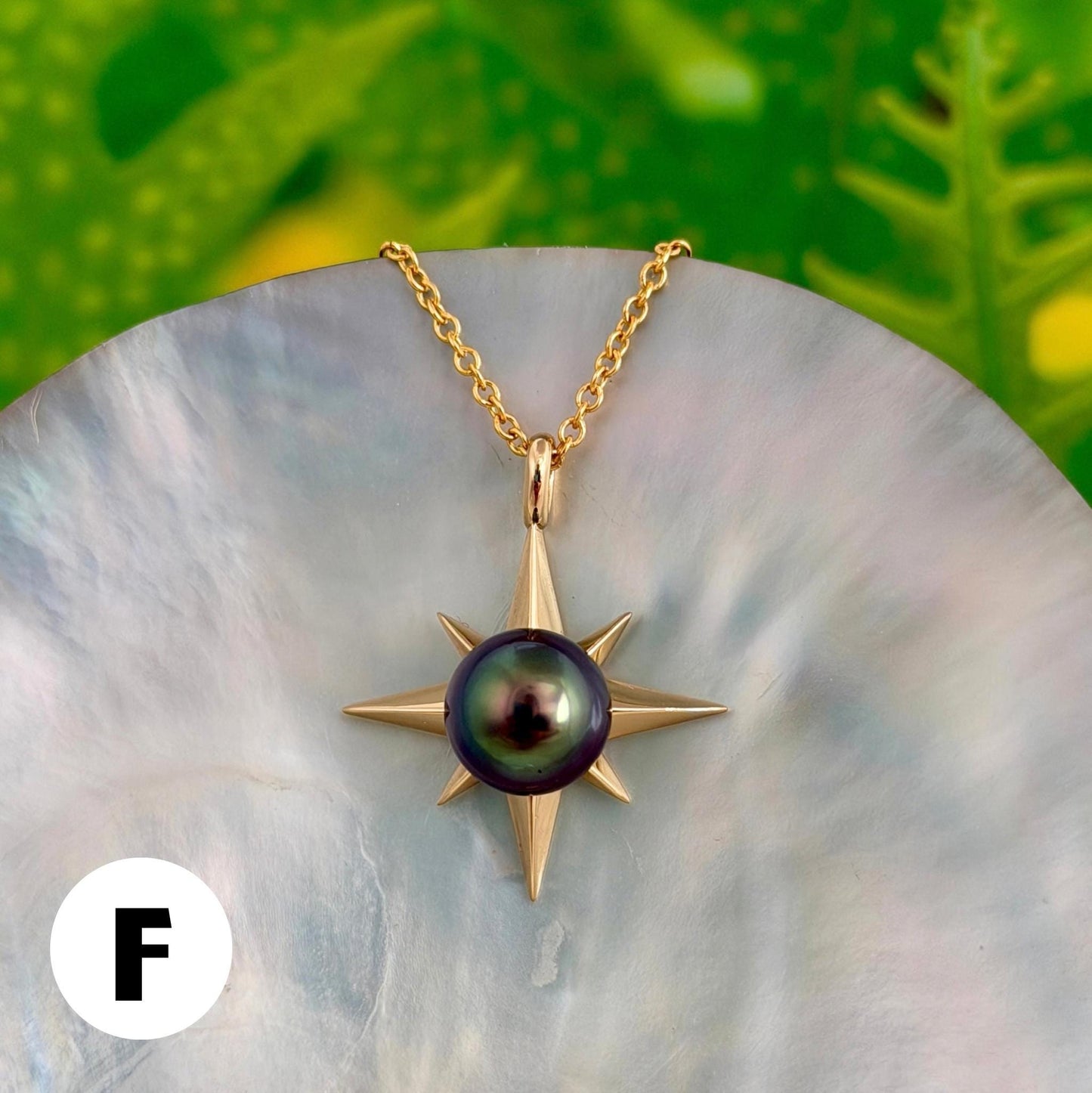 Tahitian Pearl Star Necklace: 14k Gold Vermeil Pendant • Hoku Jewelry