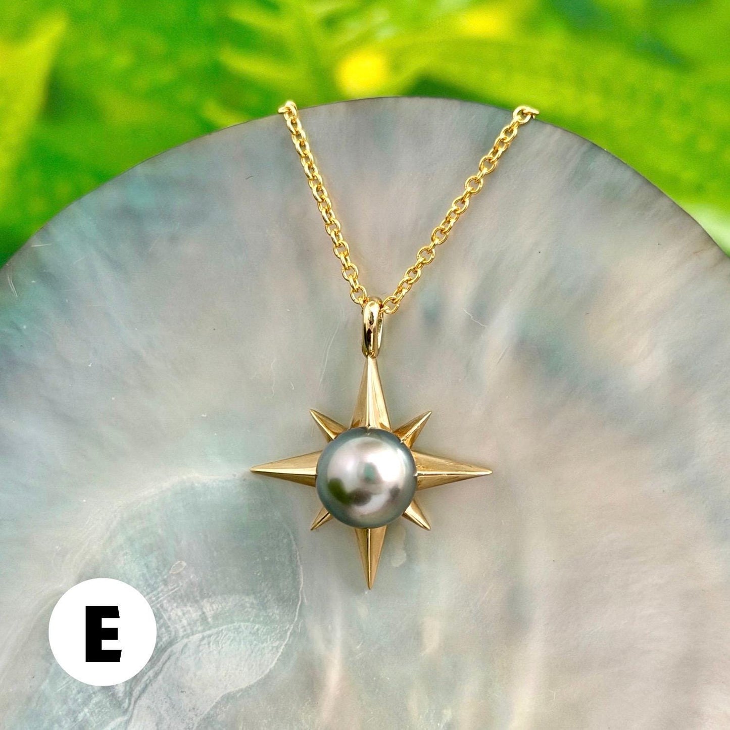 Tahitian Pearl Star Necklace: 14k Gold Vermeil Pendant • Hoku Jewelry