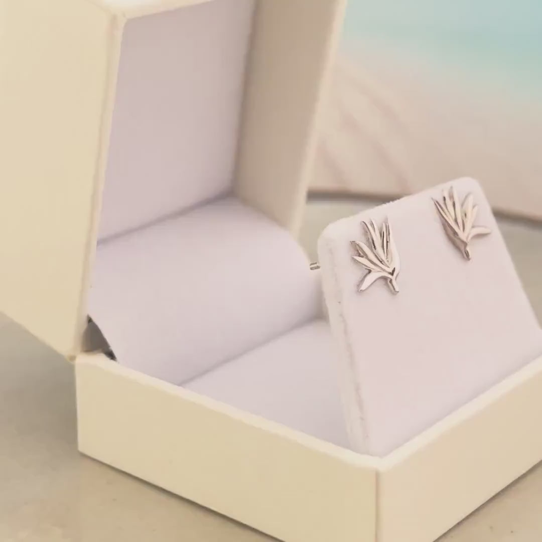 Bird of Paradise Stud Earrings • Gold vermeil or Sterling silver