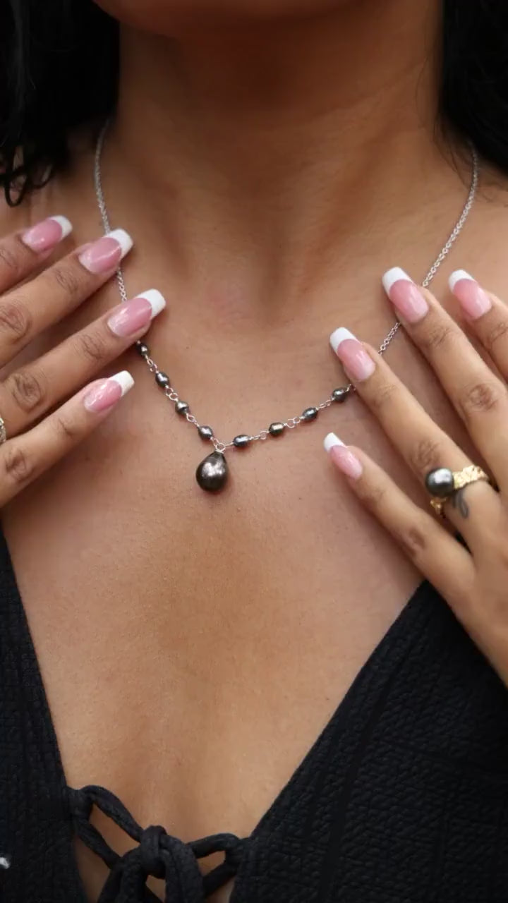 Tahitian Pearl & Keshi Necklace – Elegant Handmade Jewelry • Unique gold filled gift